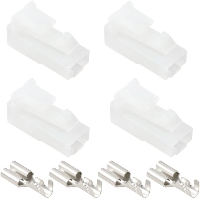 Dailygoods - 4 Stuks 1/4 Inch Starter Solenoïde Draad Harnas Connector
