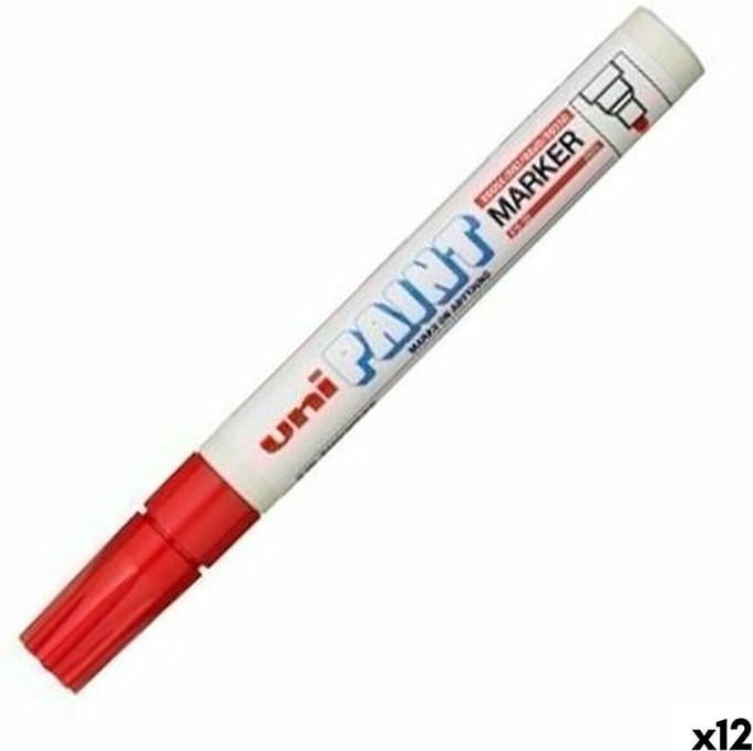 Permanente markeerstift Uni-Ball PX-20 Rood 2,8 mm (12 Stuks)