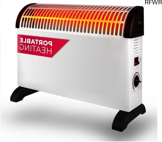 RFWR® Staande elektrische radiator 1500 watt - Regelbaar en mobiel, wit