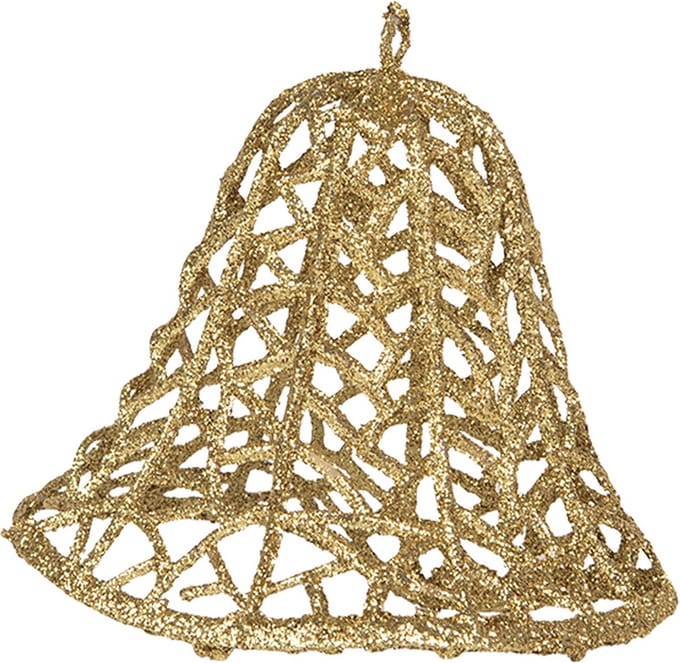 Clayre & Eef Kersthanger Bel Ø 11x11 cm Goudkleurig Kunststof