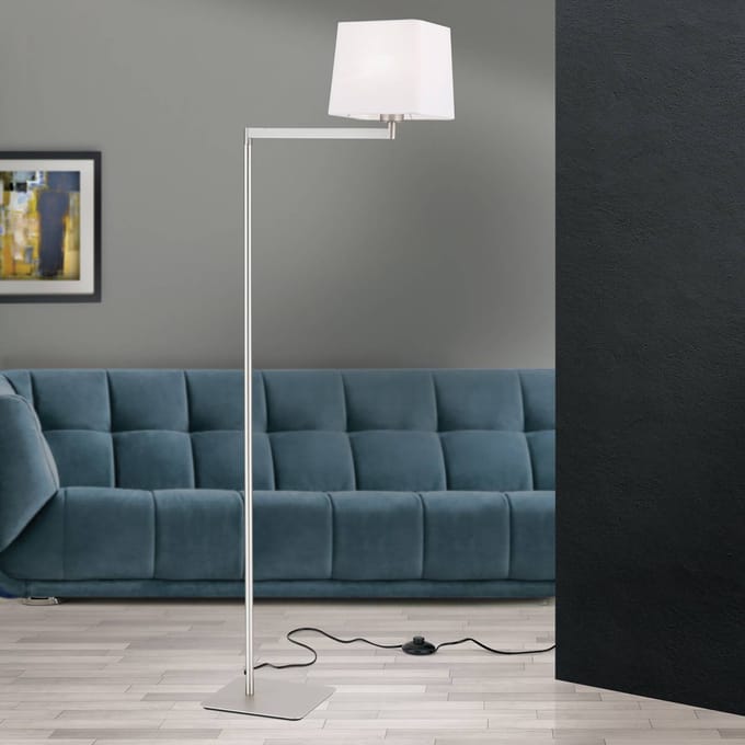 ORION Vloerlamp Carlton, mat nikkel