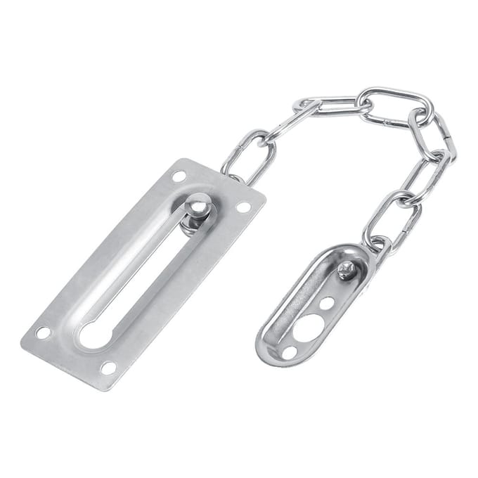 Veiligheidsketting van roestvrij staal Deurketting Veiligheidsslot Vergrendeling Met schroeven(Zilver)