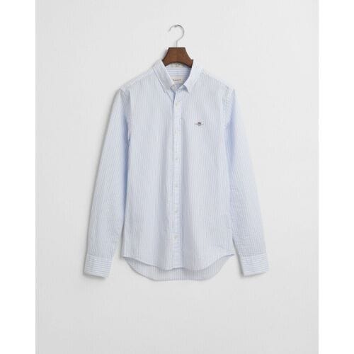 Gant Overhemd Slim Classic Stripe Poplin Button-Down Licht Blauw / male