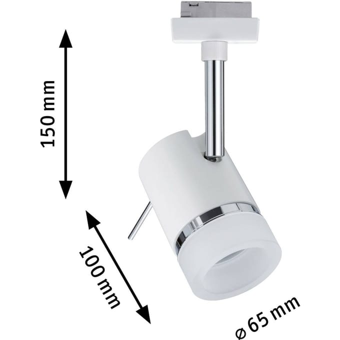 Paulmann Pipe 230V-railsysteem lamp URail GU10 10 W LED Wit, Chroom