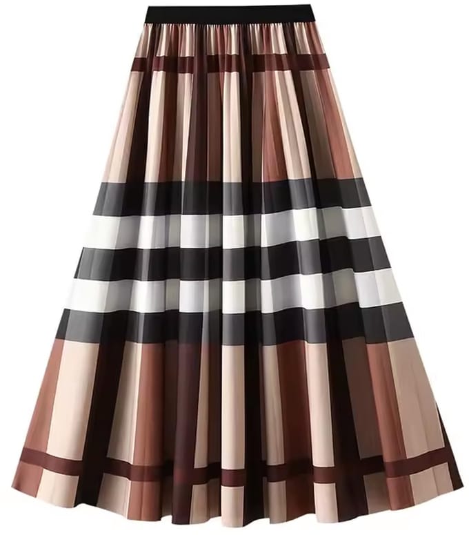 Geruite Rok - Ruiten - One Size - Stretch - Lange Rok - Strepen - 78 CM Lengte
