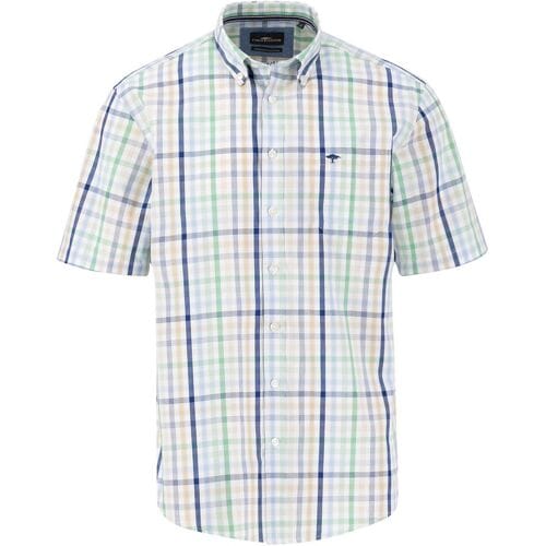 Fynch-Hatton Overhemd Combi Check Button-Down Turf Green / male