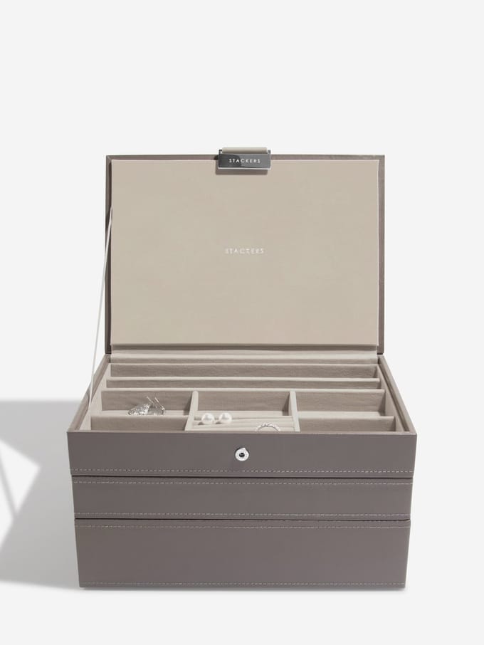 STACKERS 3-Set GREY Sieradendoos - Juwelendoos - Sieradenhouder - Sieraden Organizer