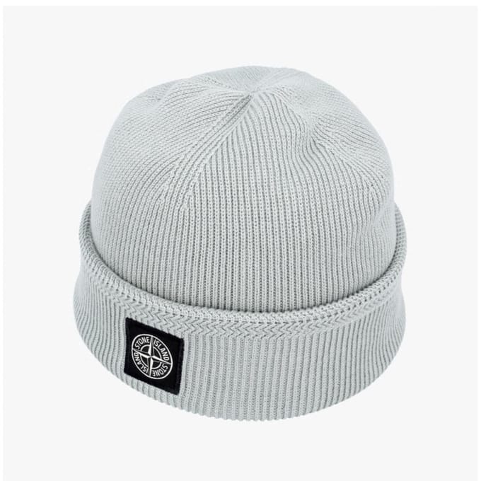 Stone Island Mini Wapen Logo Patch Muts S00d7 L1s15n100102 V0055 L1S15N100102 S00D7 V0055 gray