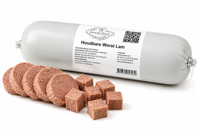 Puur Fit Houdbare Worst Lam 800 gr - Hondenvoeding