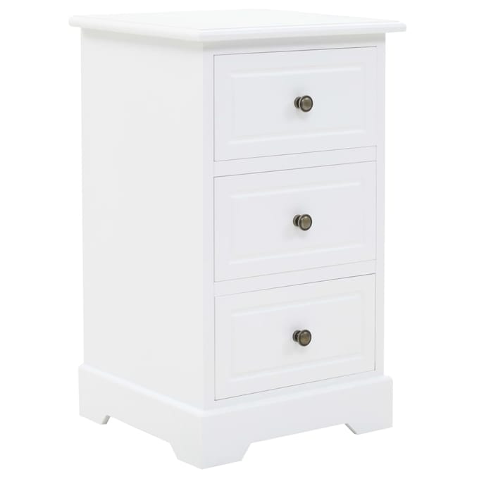 vidaXL - Nachtkastje - 35x32x59 - cm - MDF - en - grenenhout