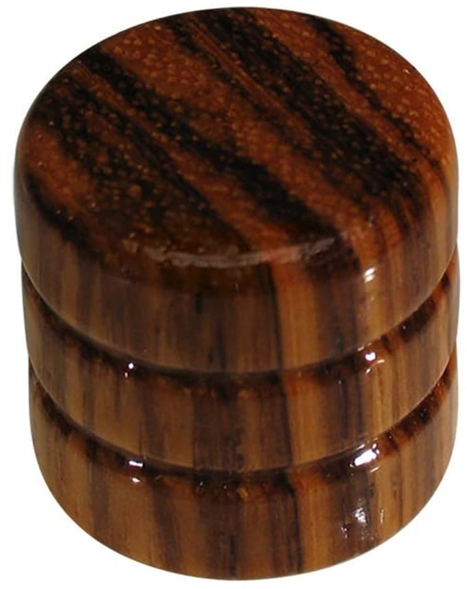 Boston KWZ-350 Houten Dome Knop met Zebra Patroon - 19x18mm