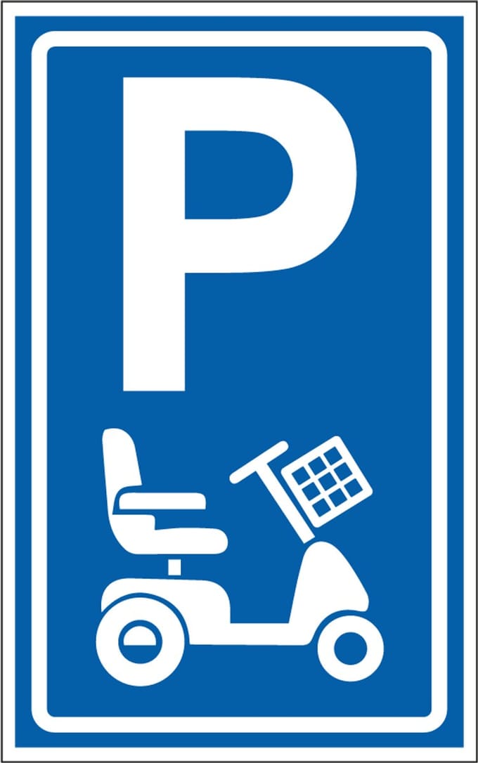 Parkeerplaats scootmobiel bord - kunststof 400 x 250 mm