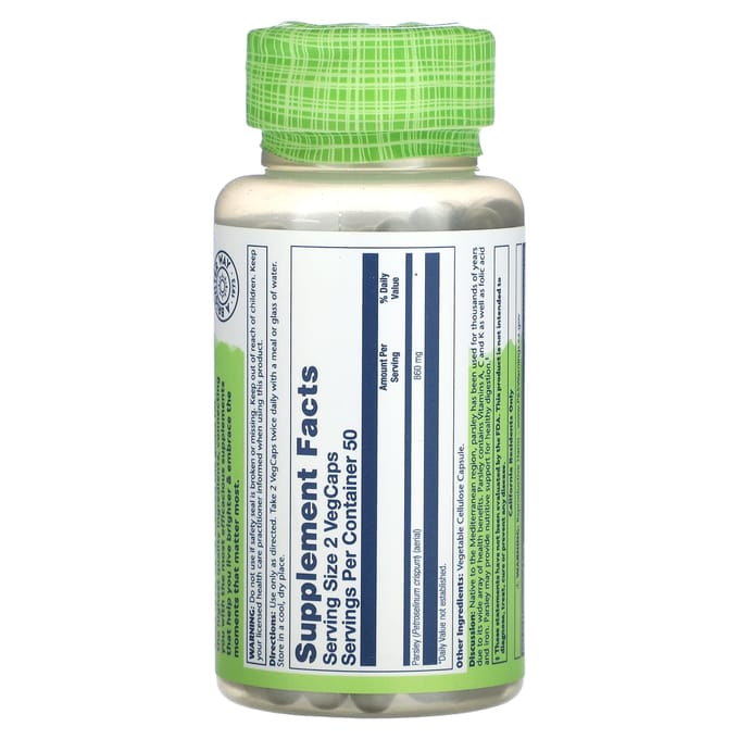 True Herbs, Peterselieblad, Plantaardige Capsules, 100 (430 mg per capsule)