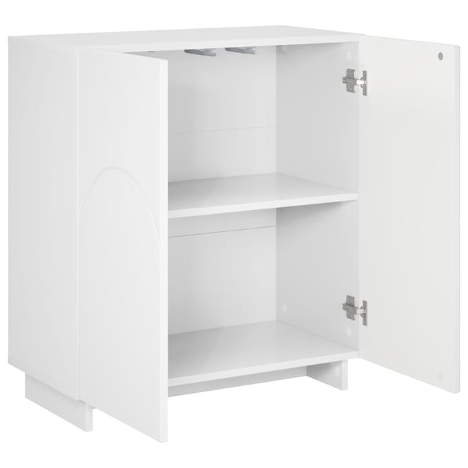 vidaXL - Dressoir - Wit - 67 - x - 34,5 - x - 75 - cm - Bewerkt - hout