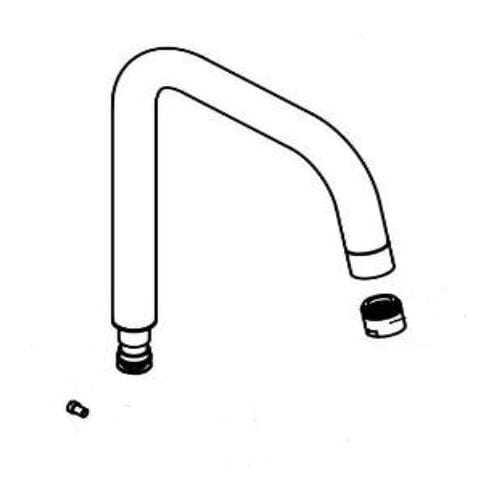 Kludi Objekta replacement spout for single basin mixer 320230575, Art. 7319305-00