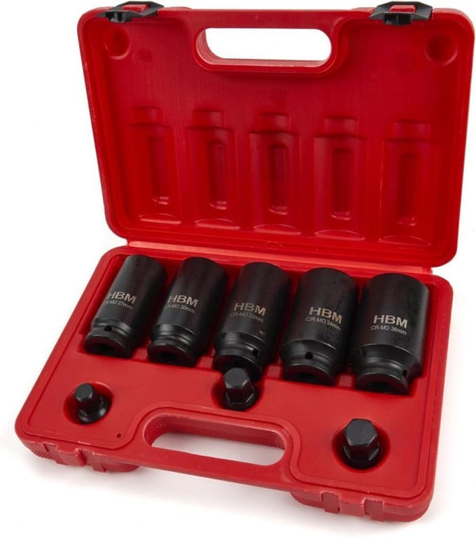 8 Delige Aandrijfas Doppenset, Montageset Met 1/2" Opname