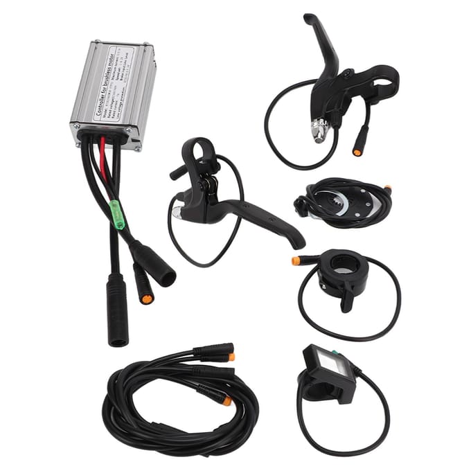 36V 48V 250W Borstelloze Motor Controller Kit 15A Controller LCD4 Paneel 130X Duimgas 8C Vermogen black