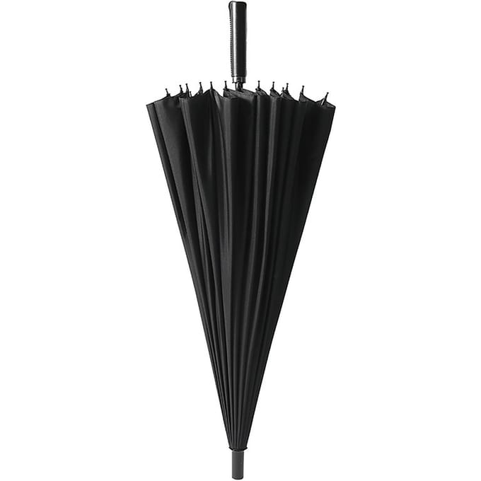 Paraplu met lange steel voor regen Groot formaat Dik Winddicht 24 baleinen Rechte stok black