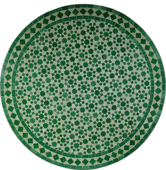 Mozaïek tafel uit Marokko - Rond -M60-10