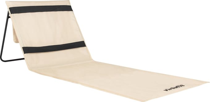VirtuFit Strandmat met Rugleuning - Beige - 166 cm - Verstelbare Rugleuning - Eenvoudig Opvouwbaar & Draagbaar