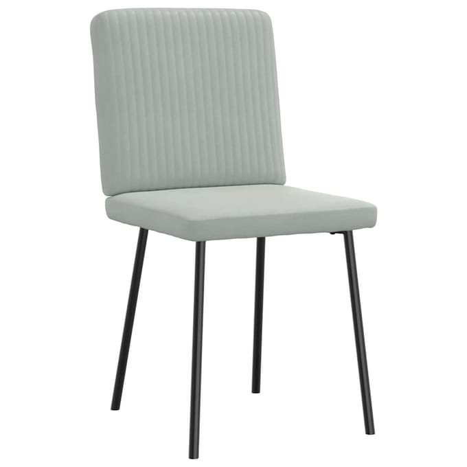 vidaXL - Eetkamerstoelen - 2 - st - fluweel - lichtgrijs