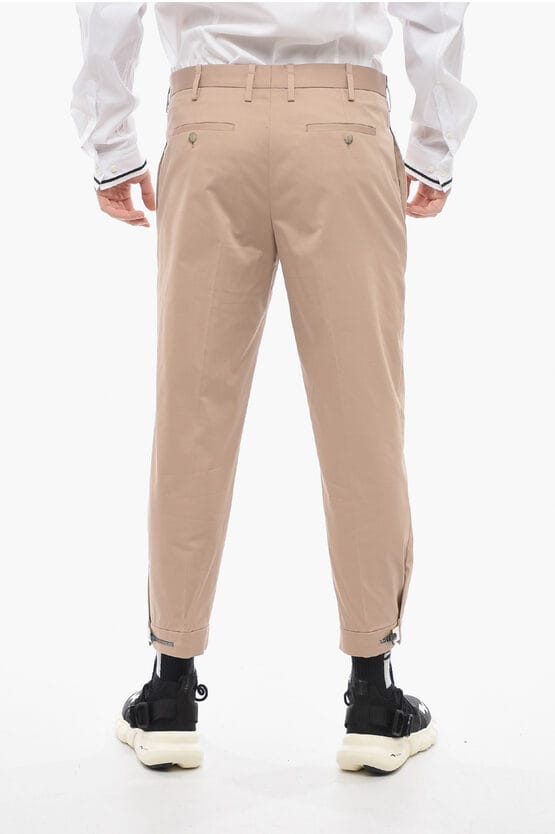 Slim Fit BARRETT METAL-broek met verstelbare enkels in bruin