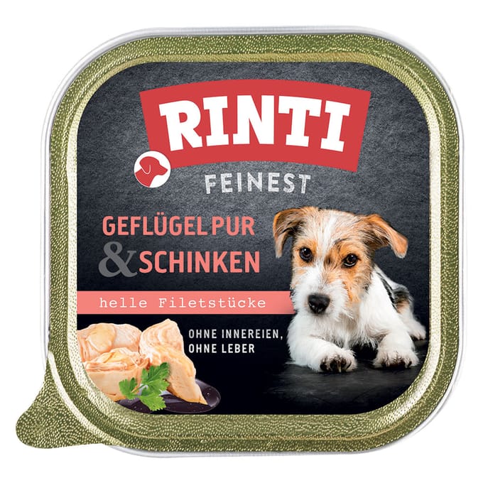 Megapak Rinti Fijnste 44 x 150 g Hondenvoer - Gevogelte & Ham