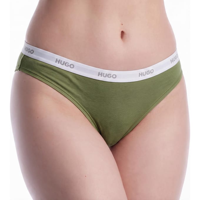Dames Klassieke Elastische Katoenen Slip met Logo 50557102