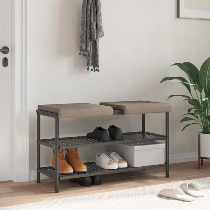 vidaXL - Bankkussen - 2 - st - Microvezel - Taupe - Diepte - 35 - cm
