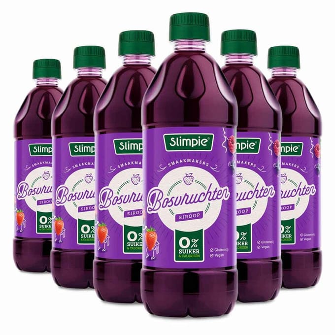 Slimpie Siroop Bosvruchten - 6 x 650 ml - Voordeelverpakking