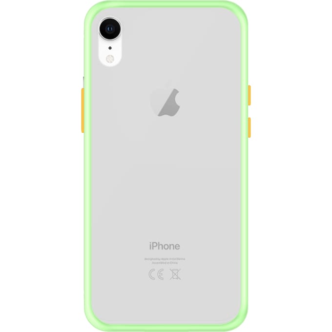 iPhone XR Back Cover - Lichtgroen/Transparant