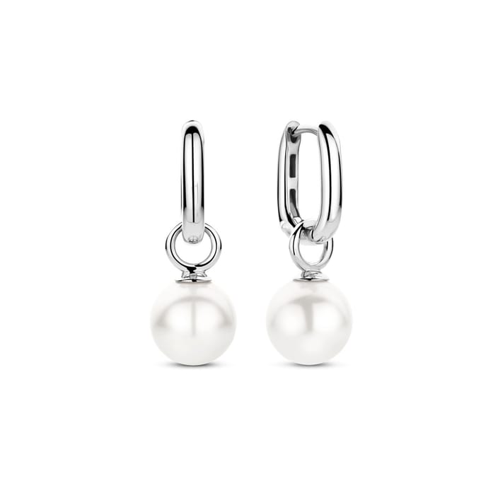 TI SENTO Dames Oorbellen - 925 zilver - Zilver parel - 7848WP