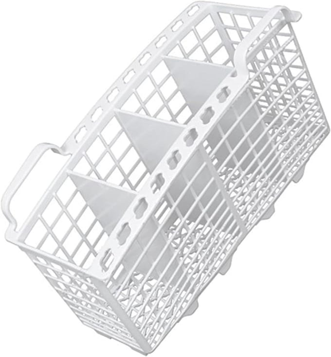 Vaatwasmand - Reservemand - Vaatwasmachine Onderdeel - Dubbele Lepelhouder - 23cm breed - Wit