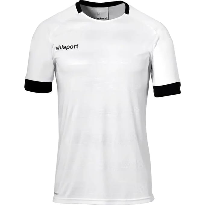 Uhlsport Division 2.0 Shirt Korte Mouw Kinderen - Wit / Zwart | Maat: 152