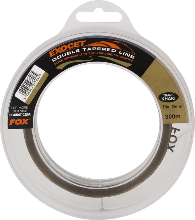 Fox Exocet Double Tapered Line - Trans Khaki - Nylon Vislijn - 0.30-0.50 - 300m - Khaki