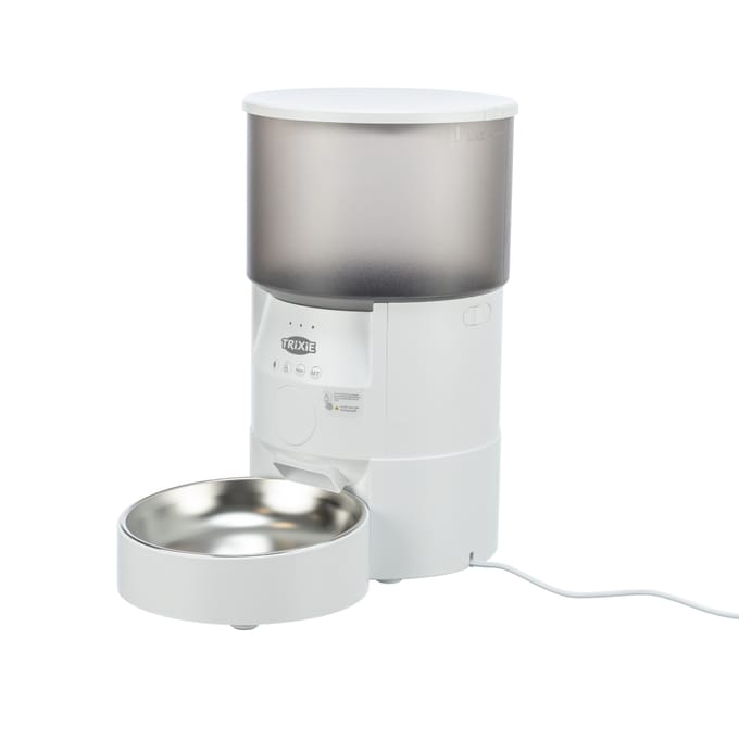 Trixie TX-S Smart voederautomaat, wit, tot 3 liter droogvoer wit kat hond