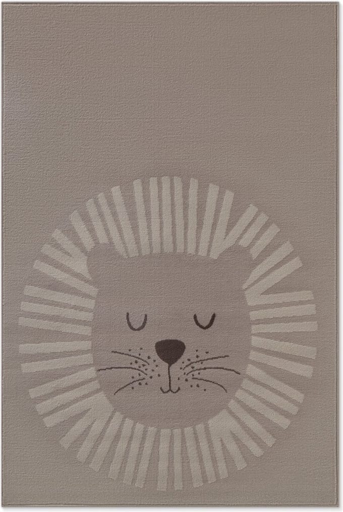 Flycarpets Kindervloerkleed Adventures - Happy Lion - Beige / Creme 160x235 cm