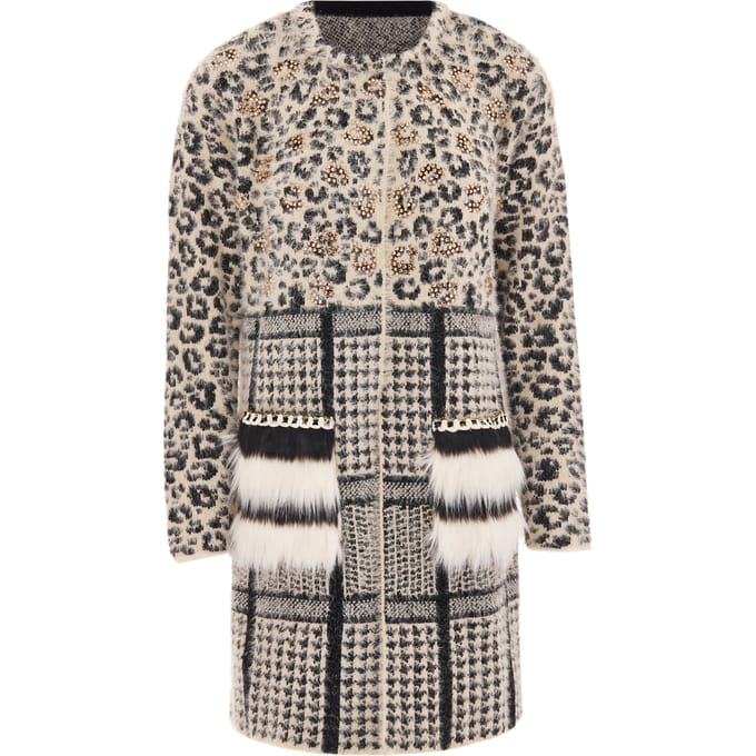 Faina Vest Dames beige/ zwart