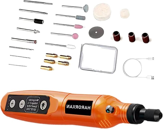 Graveerpen - Etsmachine - Projecten Personaliseren - 5 Snelheden Instelbaar - 18 cm - Oranje