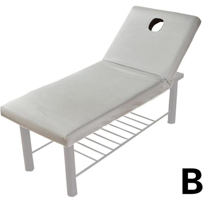Couleur Pure Design Table de Massage Lit Drap-housse Élastique Complet Massage Spa Bande Élastique pour Lit Spa Trou pour Visage Housse Visage Traitement Respiratoire W Z2J8