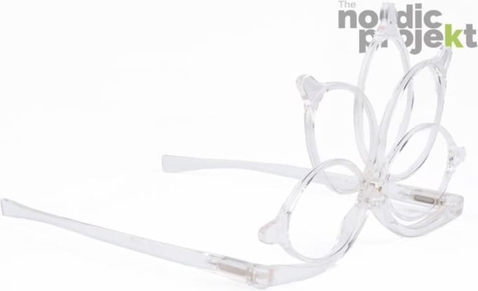 Nordic Vision Make-Up bril +4.00 - transparant in luxe geschenkverpakking