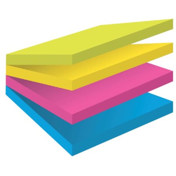 Memoblok Post-it 2014 Super Sticky 76x76mm smart kubus Rio 300 vel