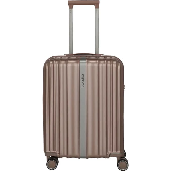 travelite Paros 4W Trolley Cappuccino Oud roze 55cm