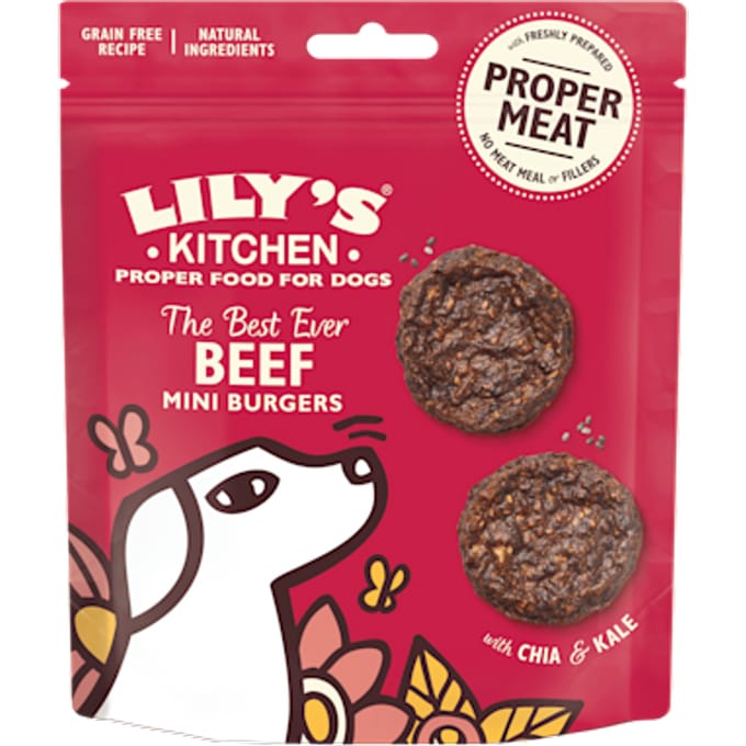 Hondenvoer Mini Burgers LILY'S KITCHEN - Rundvlees, Graanvrij - 70g