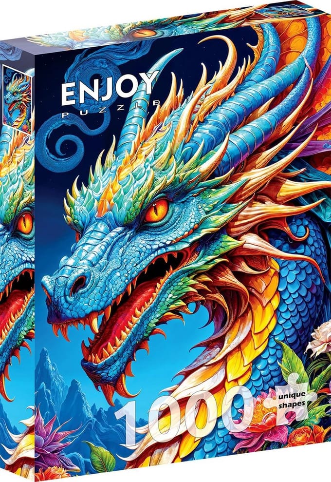 Fantasie Legpuzzel - 1000 Stuks met Blauwe Draak