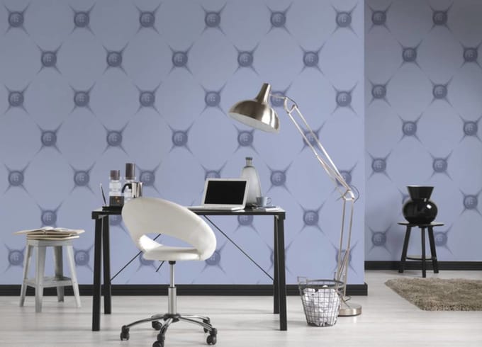 AS creation Behang .Lars Contzen Martrix chesterfield blauw 943982