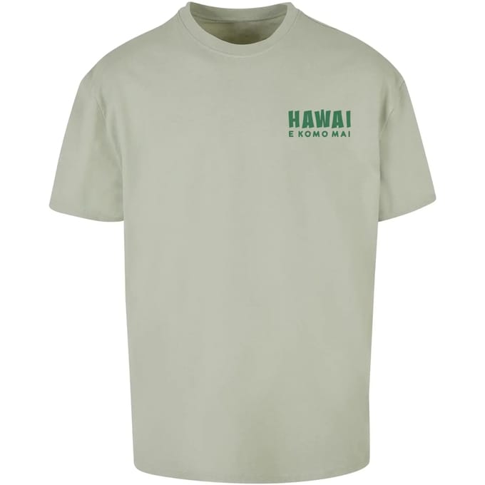 Merchcode - Hawai Oversized Heren Tshirt - M - Groen