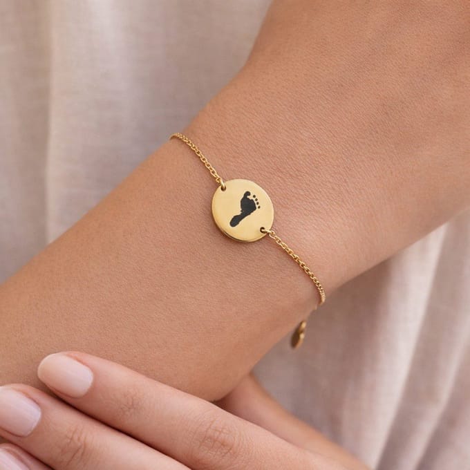 Armband met Voetafdruk Goud