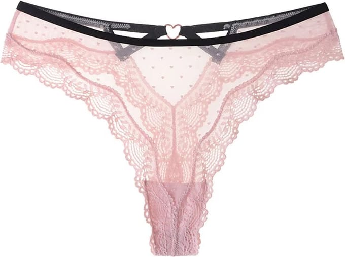 Sexy Roze string Kanten met open achterkant - Dames Lingerie - Ondergoed - Slip