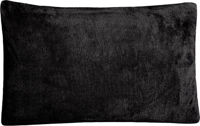 Decoware teddy fleece - kussensloop - zwart - per stuk - 60x70 cm